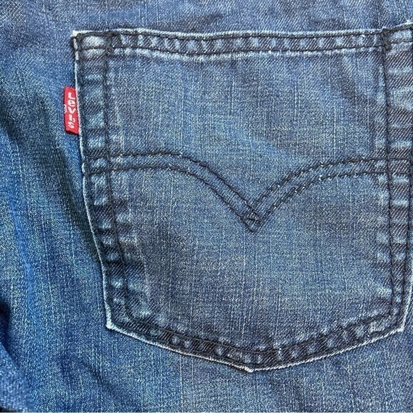 Levi's 513 Slim Straight Stretch Blue Denim Boys Jeans 26x26 Size 12 Regular - Picture 4 of 9